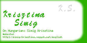 krisztina simig business card